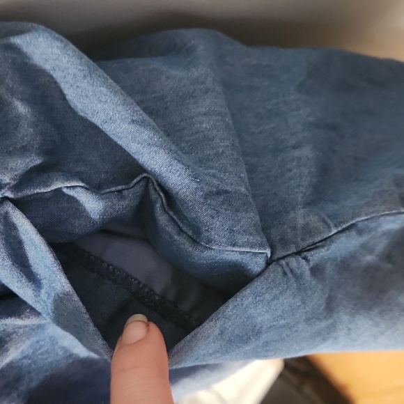 Denim Look Ruffled Romper - Picture 3 of 10